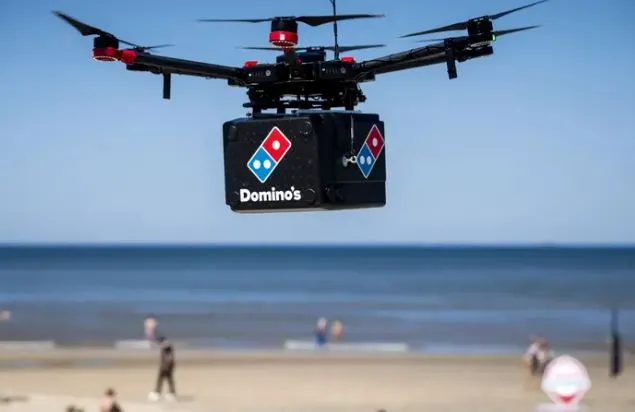 Dominos Pizza drone pizza delivery