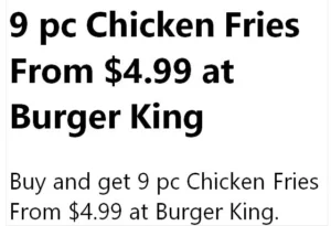 burger king menu prices latest promotion